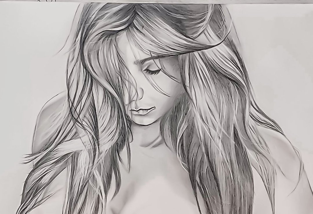 从照片上用铅笔画出一个人 - 墙贴/壁贴 - 纸 