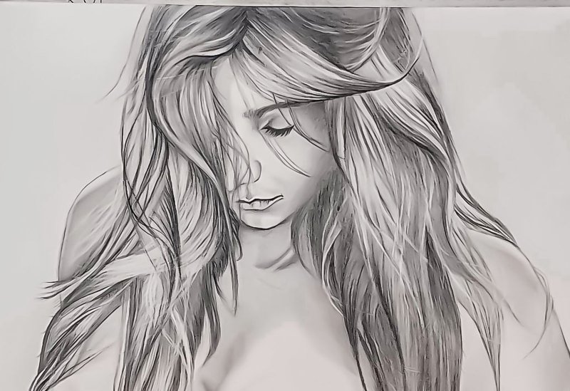 从照片上用铅笔画出一个人 - 墙贴/壁贴 - 纸 
