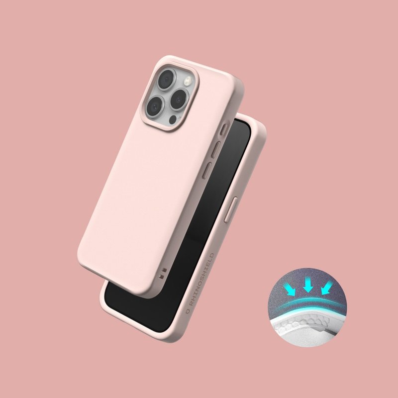 SolidX 强化吸震缓冲手机壳/樱花粉 for iPhone 15系列 - 手机壳/手机套 - 塑料 