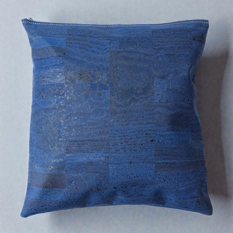 Talawa Cork 软木皮革抱枕套 (靛蓝色) - 枕头/抱枕 - 环保材料 蓝色