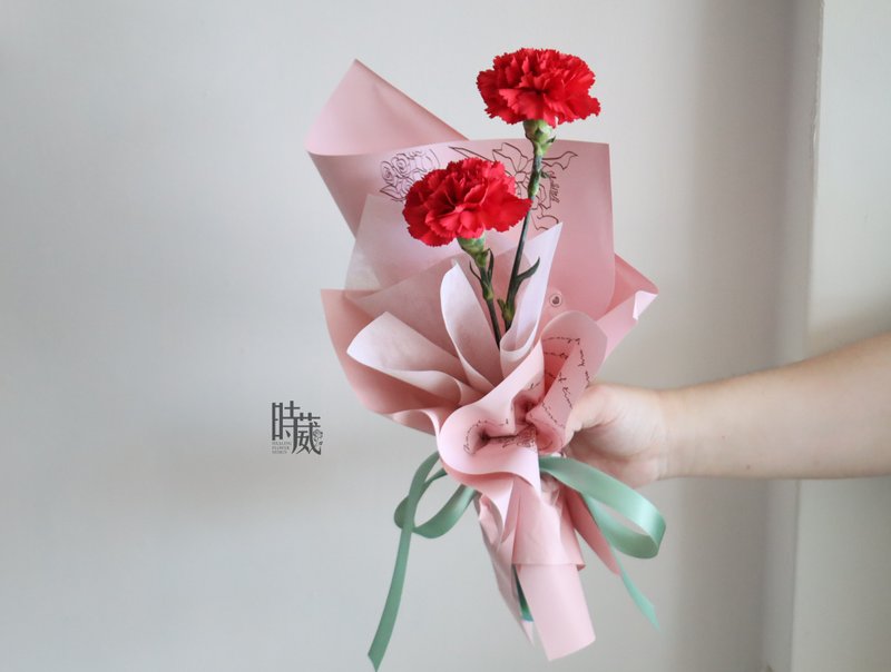 康乃馨鲜花束 - 干燥花/捧花 - 植物．花 黄色