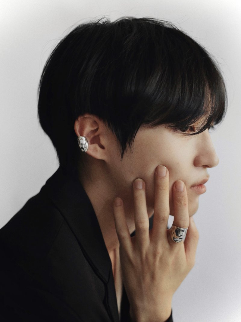 Dimension folding ear cuff 维度皱折 耳骨夹 - 耳环/耳夹 - 纯银 银色