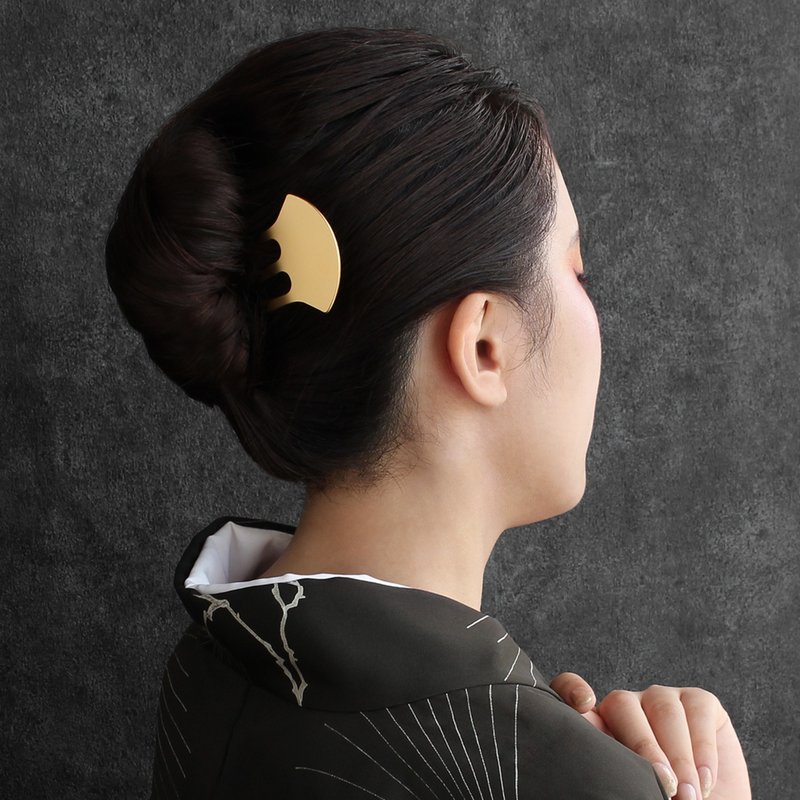 KANZASHI 簪 【koiki Comb / Kushi-Gold】 - 发饰 - 不锈钢 金色