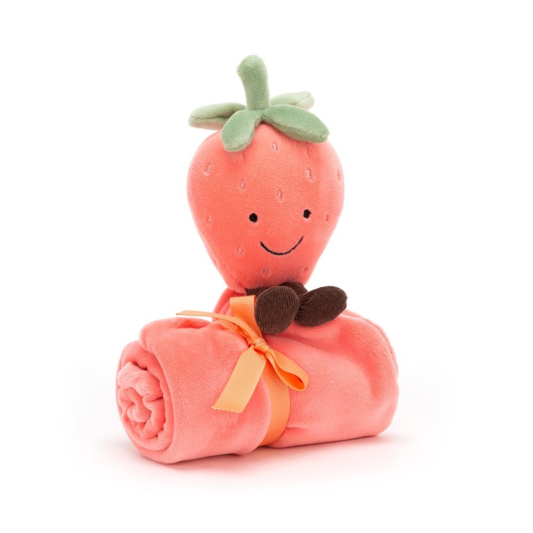 Jellycat 安抚巾 Amuseable Strawberry 草莓宝宝 - 围嘴/口水巾 - 聚酯纤维 红色