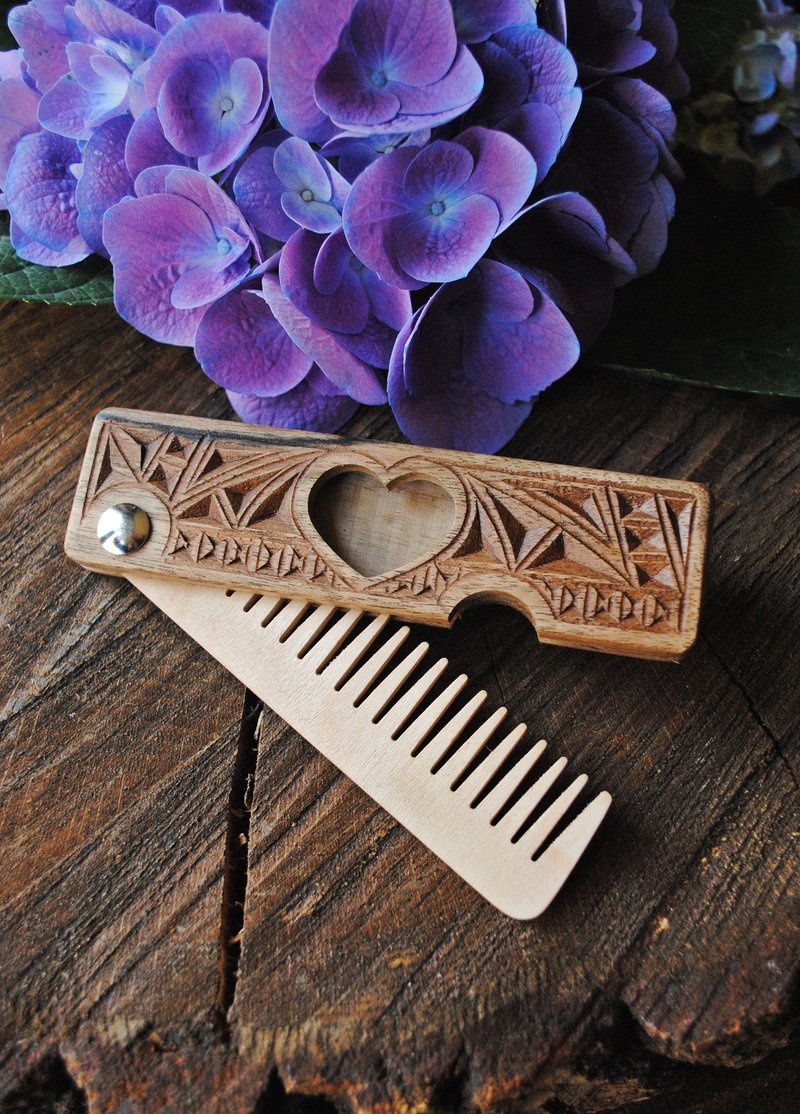 Personalized hair comb, Gift for her, Mother gift, Women gift, Hair accessories - 发饰 - 木头 