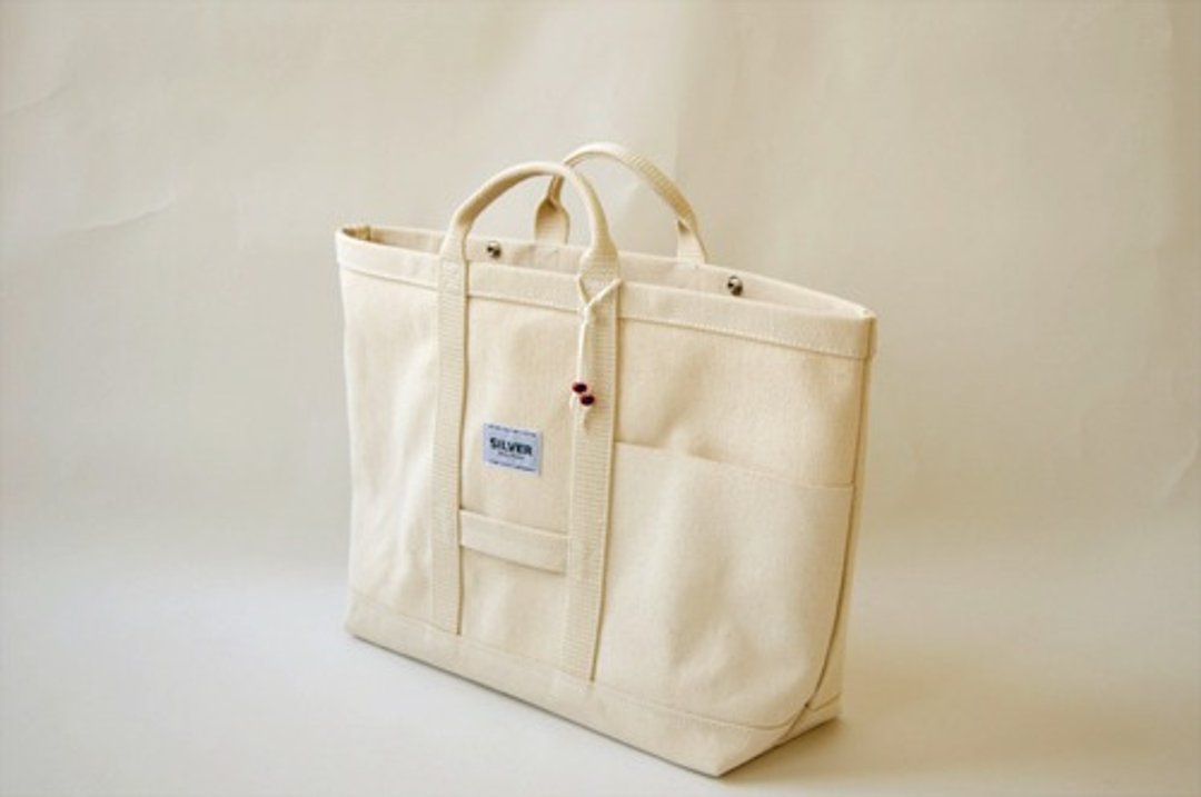 Tote bag E-DAY -size M- - 手提包/手提袋 - 棉．麻 白色