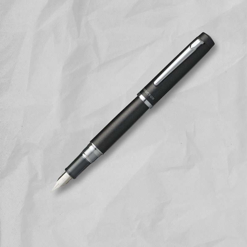 PLATINUM 白金 PROCYON 钢笔 影云母-F尖0.3mm - 钢笔 - 其他材质 黑色