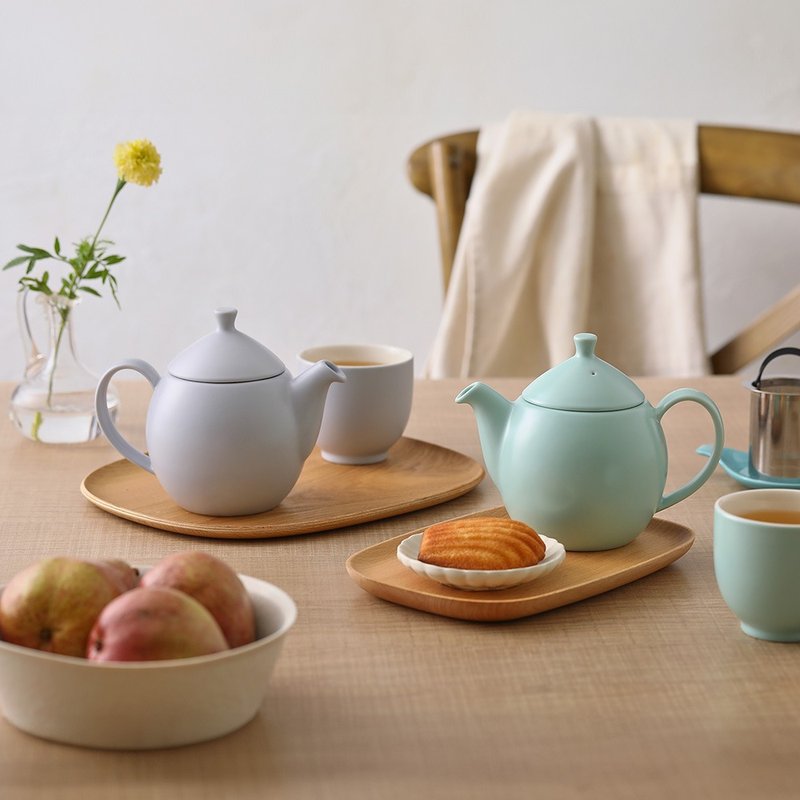 【日日有壶礼盒】露水茶壶与 Q系列握杯组 一壶双杯 - 茶具/茶杯 - 瓷 