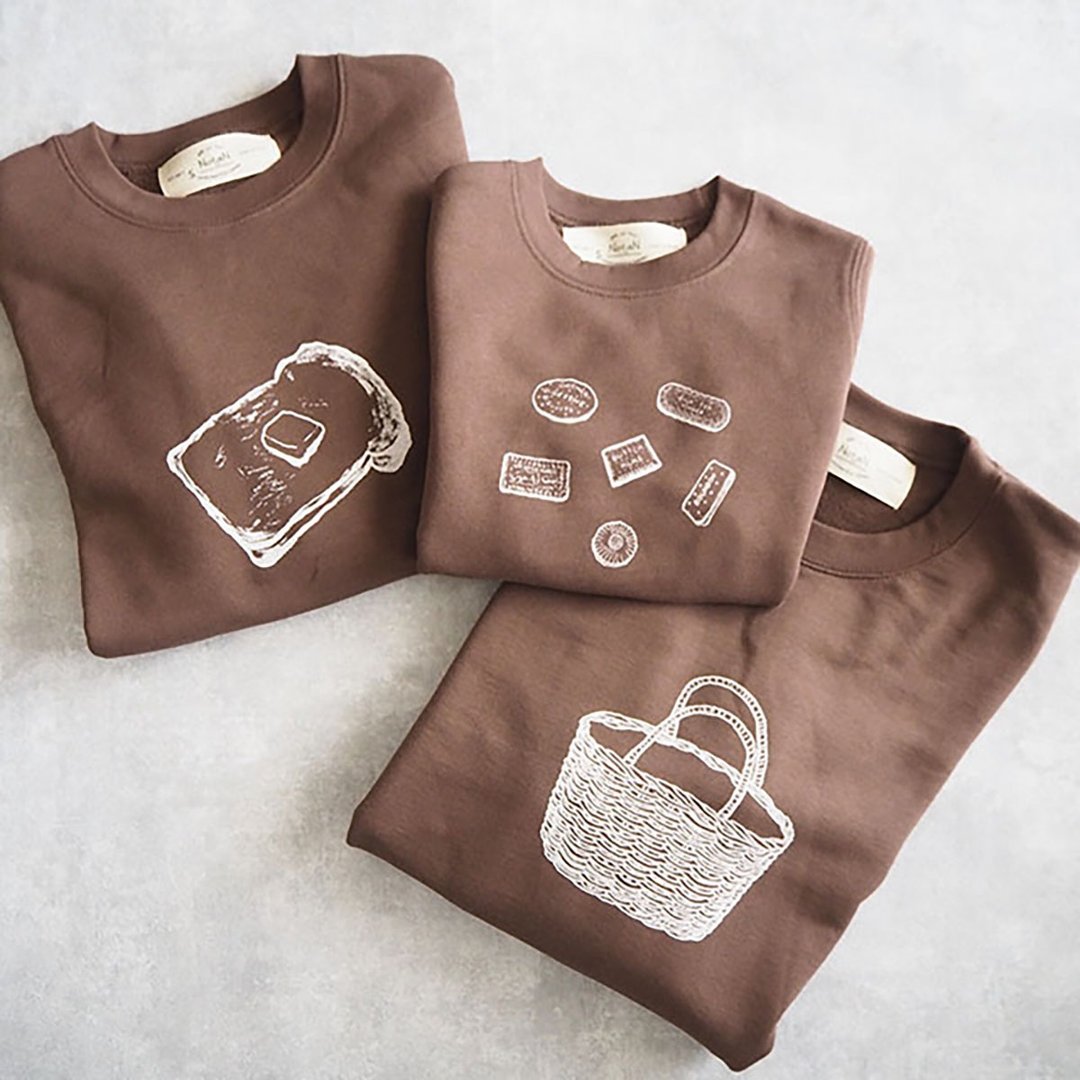 Stretch Sweat Brown Kids - 童装上衣 - 棉 咖啡色