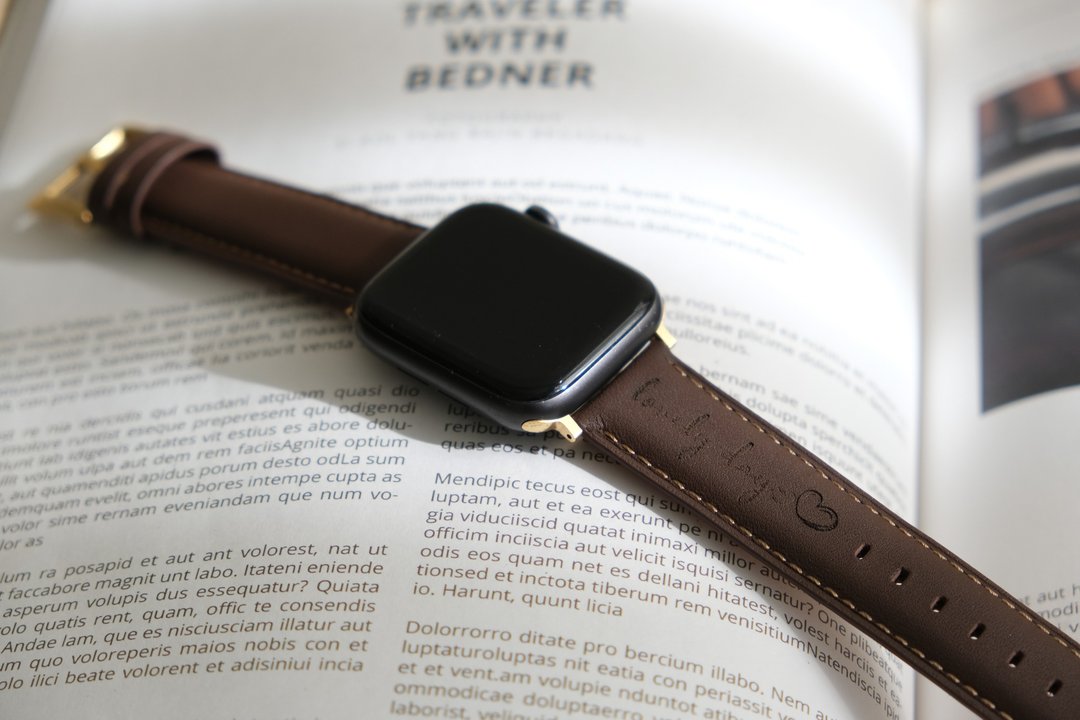 Apple Watch |雾面加厚软真皮表带 可雷雕定制 - 表带 - 真皮 卡其色