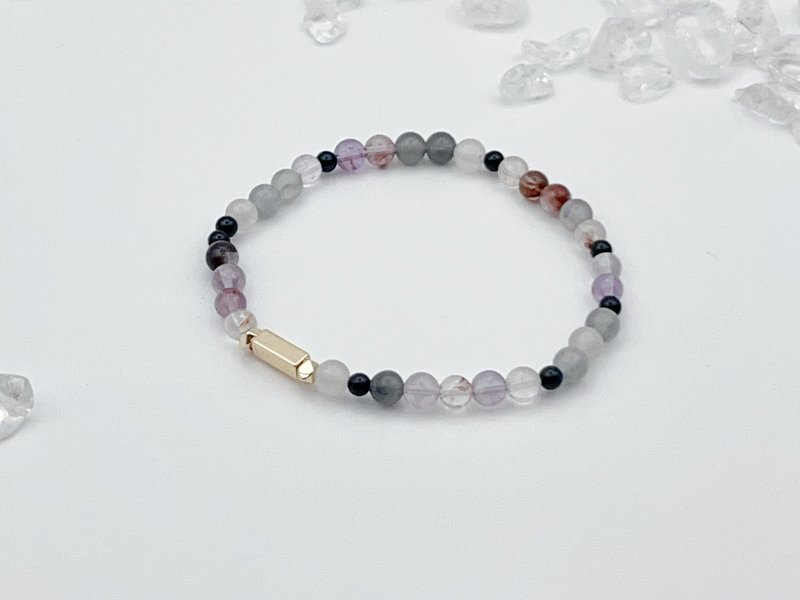 Sosii | Crystal 19 天然水晶手链 | 细款-紫 | - 手链/手环 - 水晶 紫色