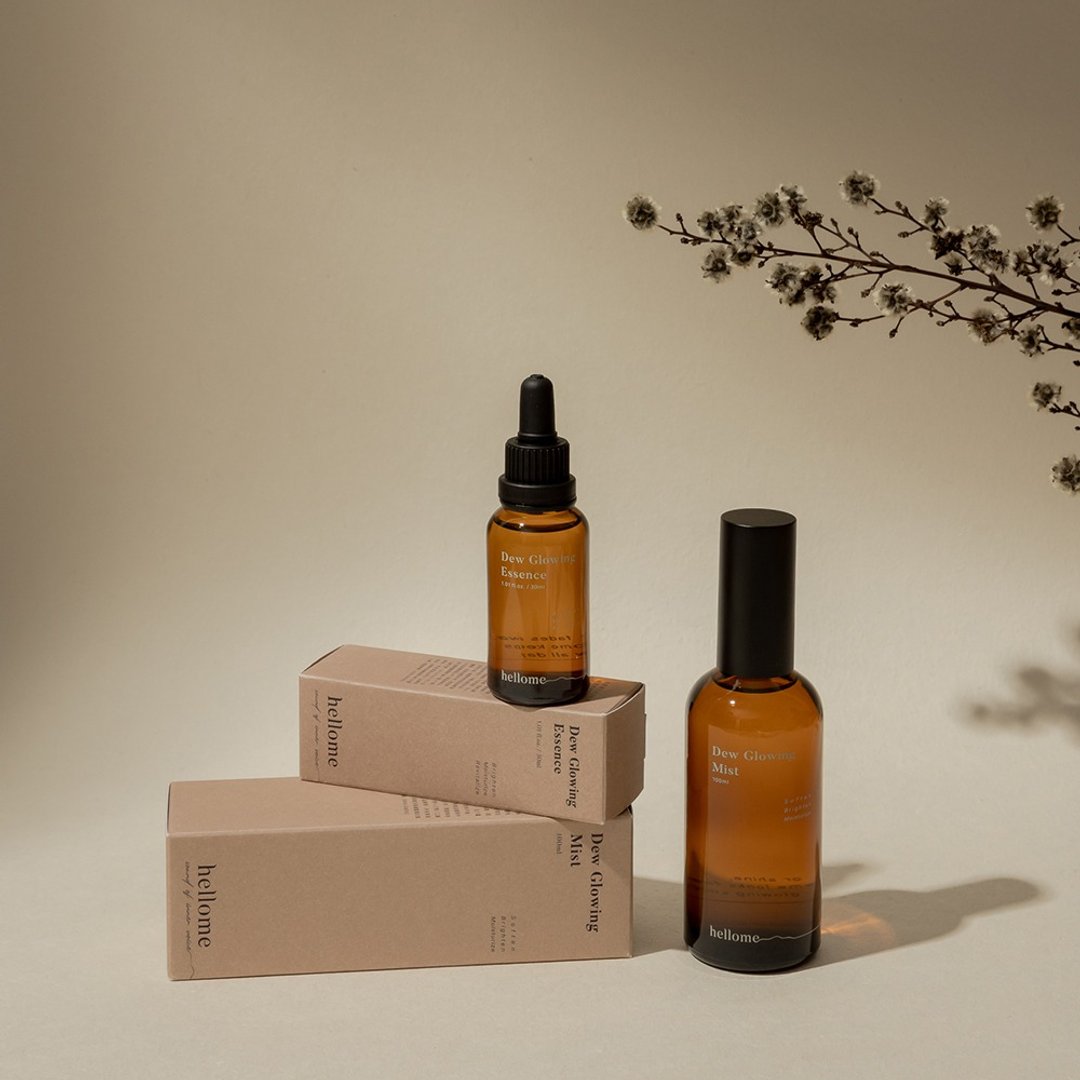 暗沉蜡黄美白救星组-美白精华30ml+美白化妆水100ml - 旅行套装 - 玻璃 卡其色
