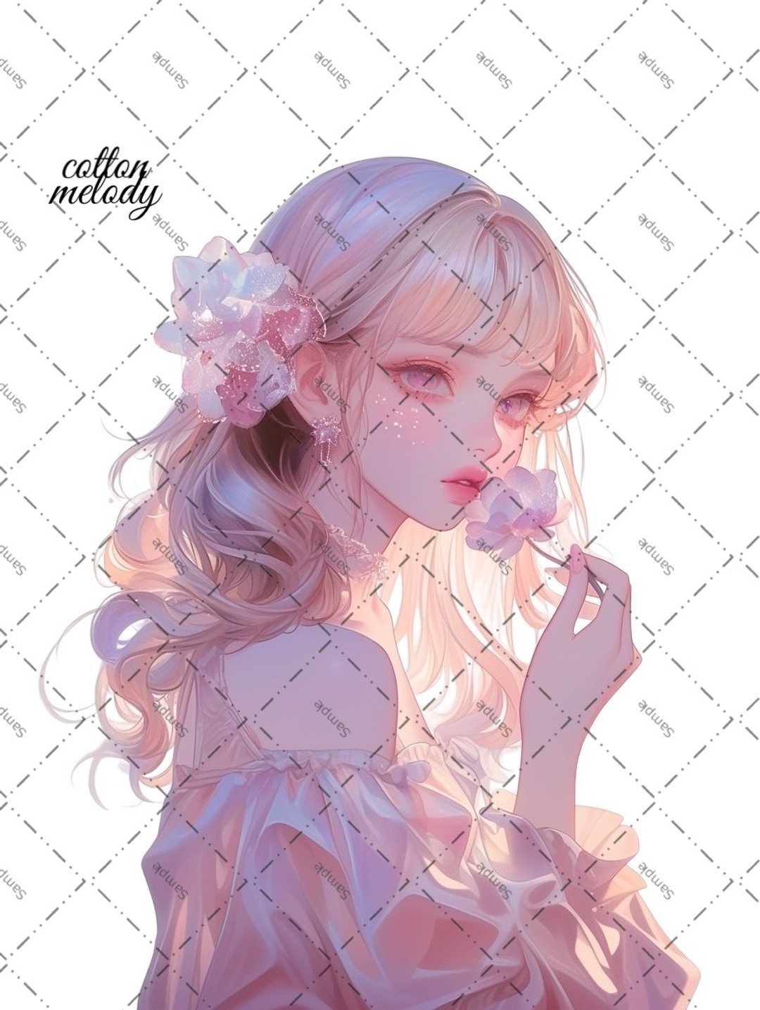 original sticker no.2032 人物贴纸 原创贴纸 原创人物贴纸 装饰贴纸 cotton melody - 贴纸 - 纸 