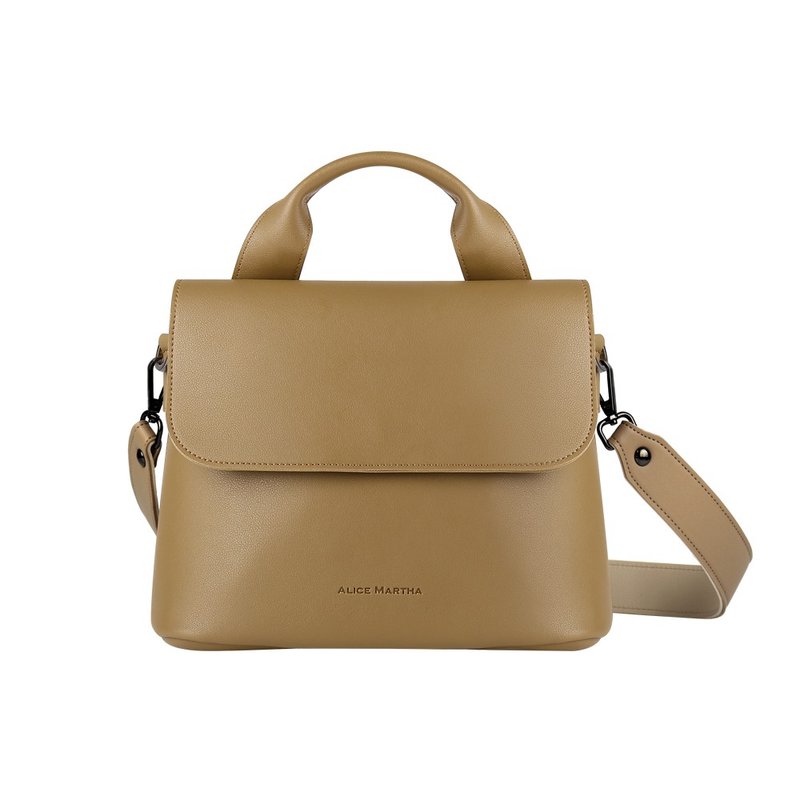 Alice Martha 肩背包 - 棕色 - 侧背包/斜挎包 - 人造皮革 咖啡色