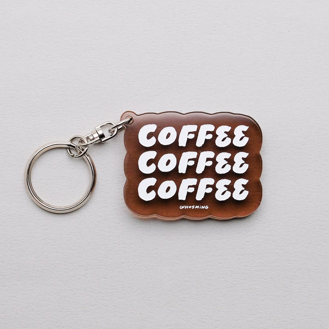 WHOSMiNG TRiPLE COFFEE - 钥匙圈 - 钥匙链/钥匙包 - 塑料 咖啡色