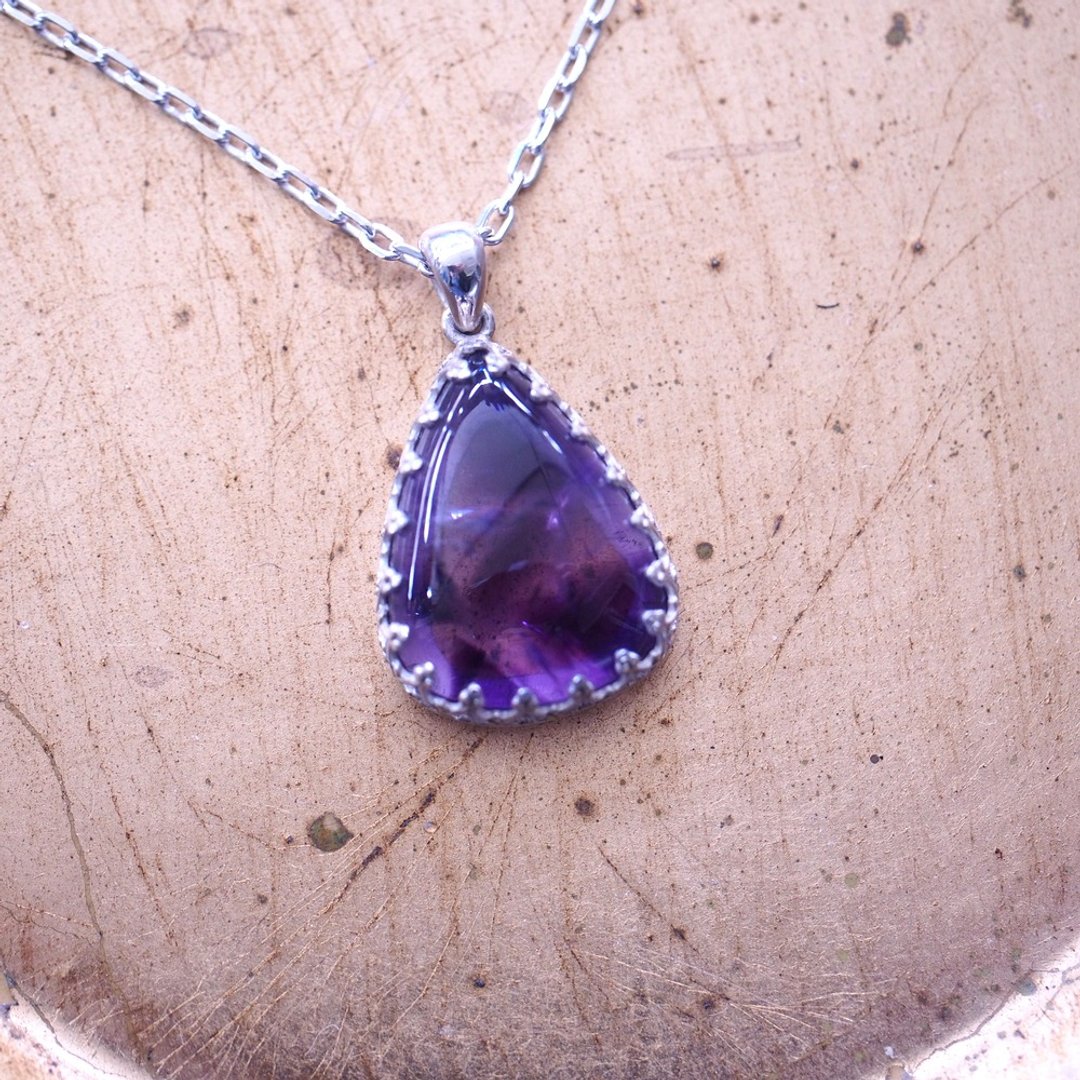 达碧兹紫晶  查皮丘紫晶 手工项链 Trapiche Amethyst - 项链 - 水晶 紫色