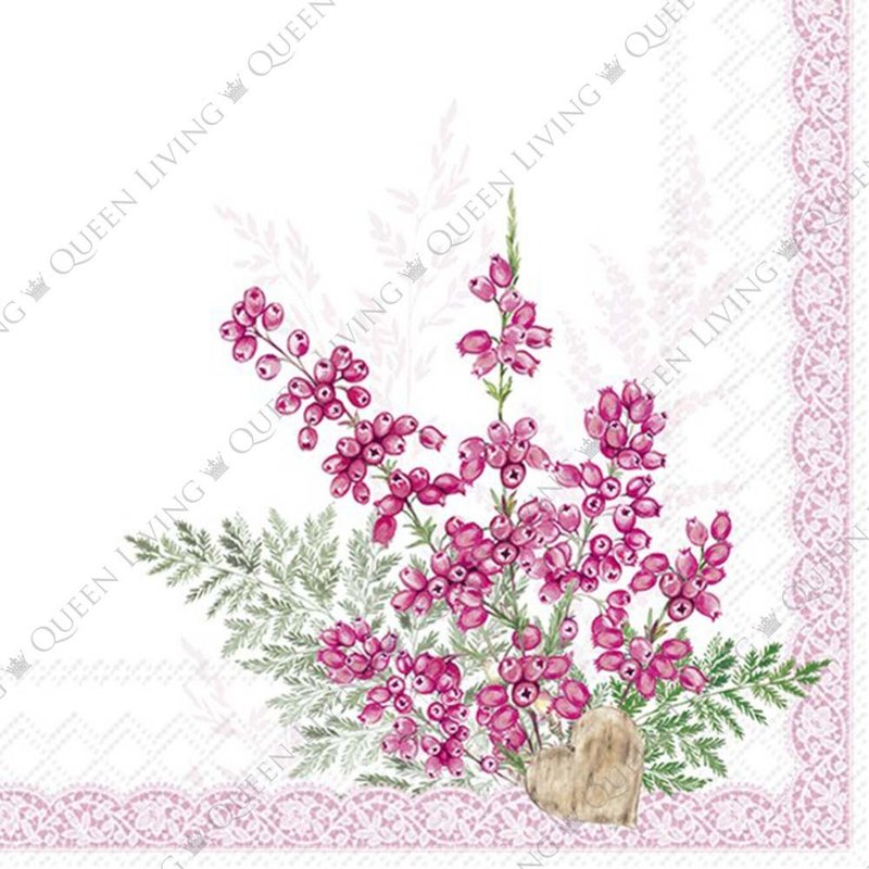 德国 IHR-33*33cm餐巾纸-埃里肯玫瑰 - 餐垫/桌巾 - 纸 多色