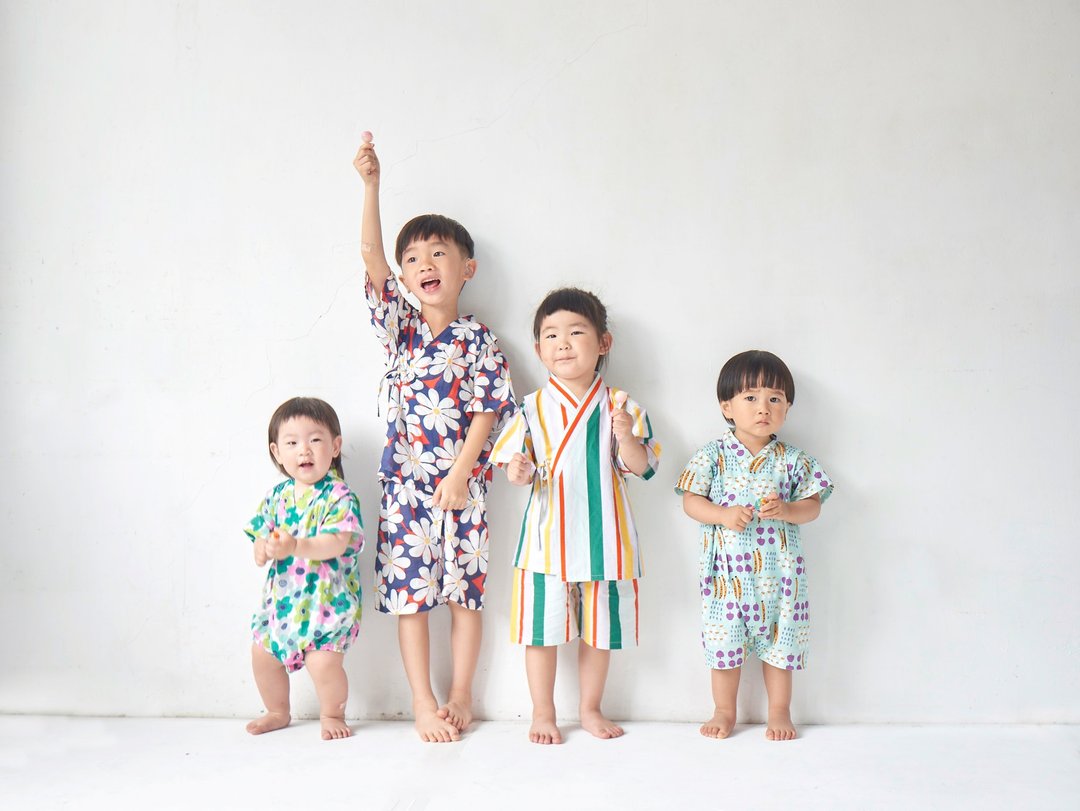 [阿花姊妹]夏日儿童日式甚平/浴衣 #三种款型 只剩阿花粉 - 其他 - 棉 多色