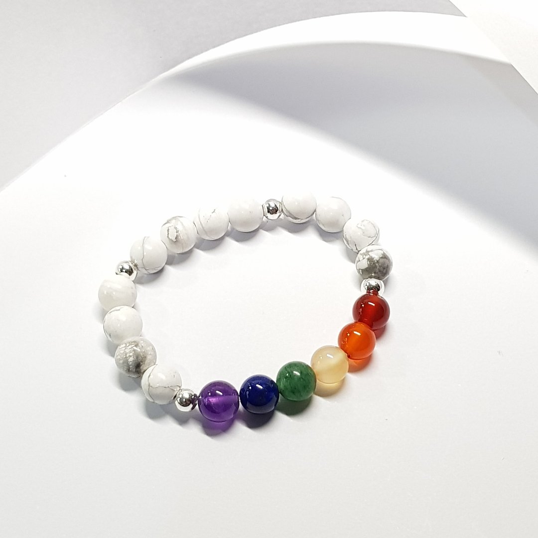 彩虹Rainbow_小_玛瑙_黄玉_东陵石_天河石_玛瑙_青金石_紫水晶 免 - 手链/手环 - 宝石 多色