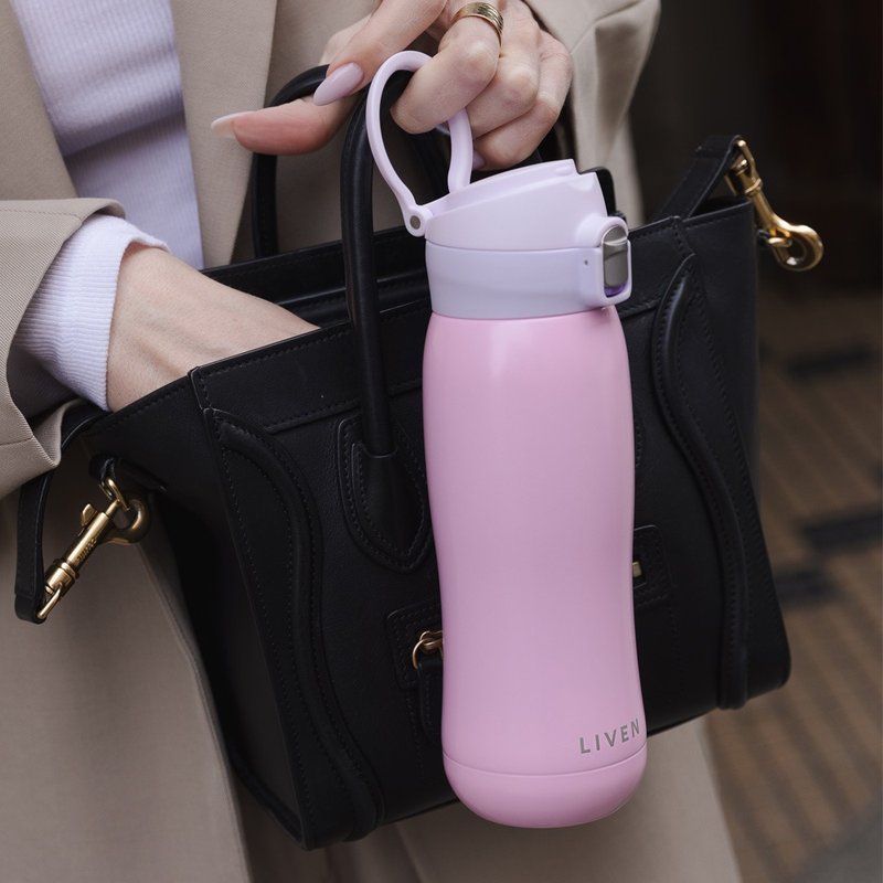 干唐轩活瓷 | 跃动保温杯 / 双层不锈钢 / 马卡龙款 / 便携拉环盖 - 保温瓶/保温杯 - 瓷 多色