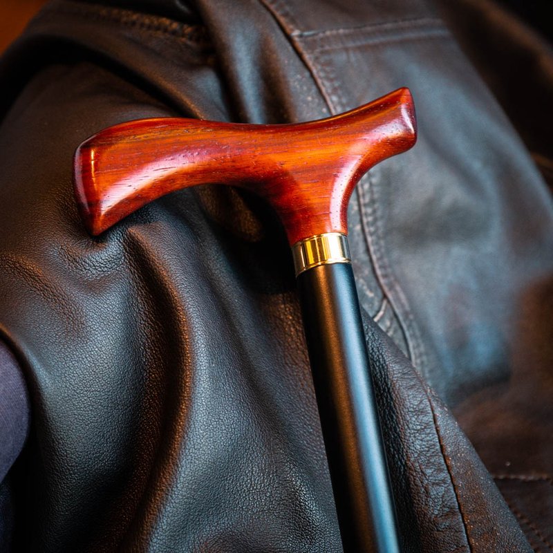 宝石红黑 原木绅士杖 Padauk and Black 红酸枝/黑身 男女适用 - 其他 - 木头 红色