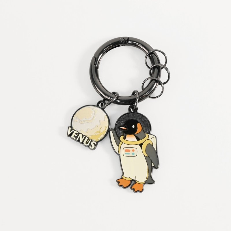 动物太空人夜光钥匙圈 / 金星X国王企鹅 - 钥匙链/钥匙包 - 其他金属 