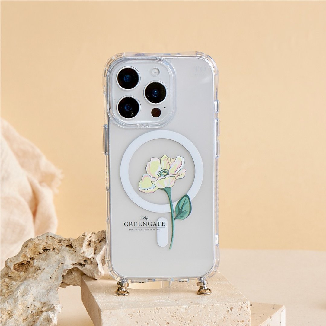 GreenGate联名晨光邂逅冰川抗黄防摔MagSafe iPhone绳挂手机壳 - 手机壳/手机套 - 塑料 多色
