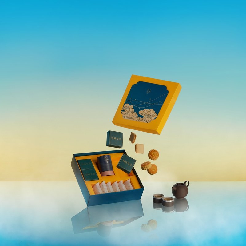 【中秋礼盒】秋月茶礼盒(茶叶、月饼、夹心饼) - 茶 - 新鲜食材 
