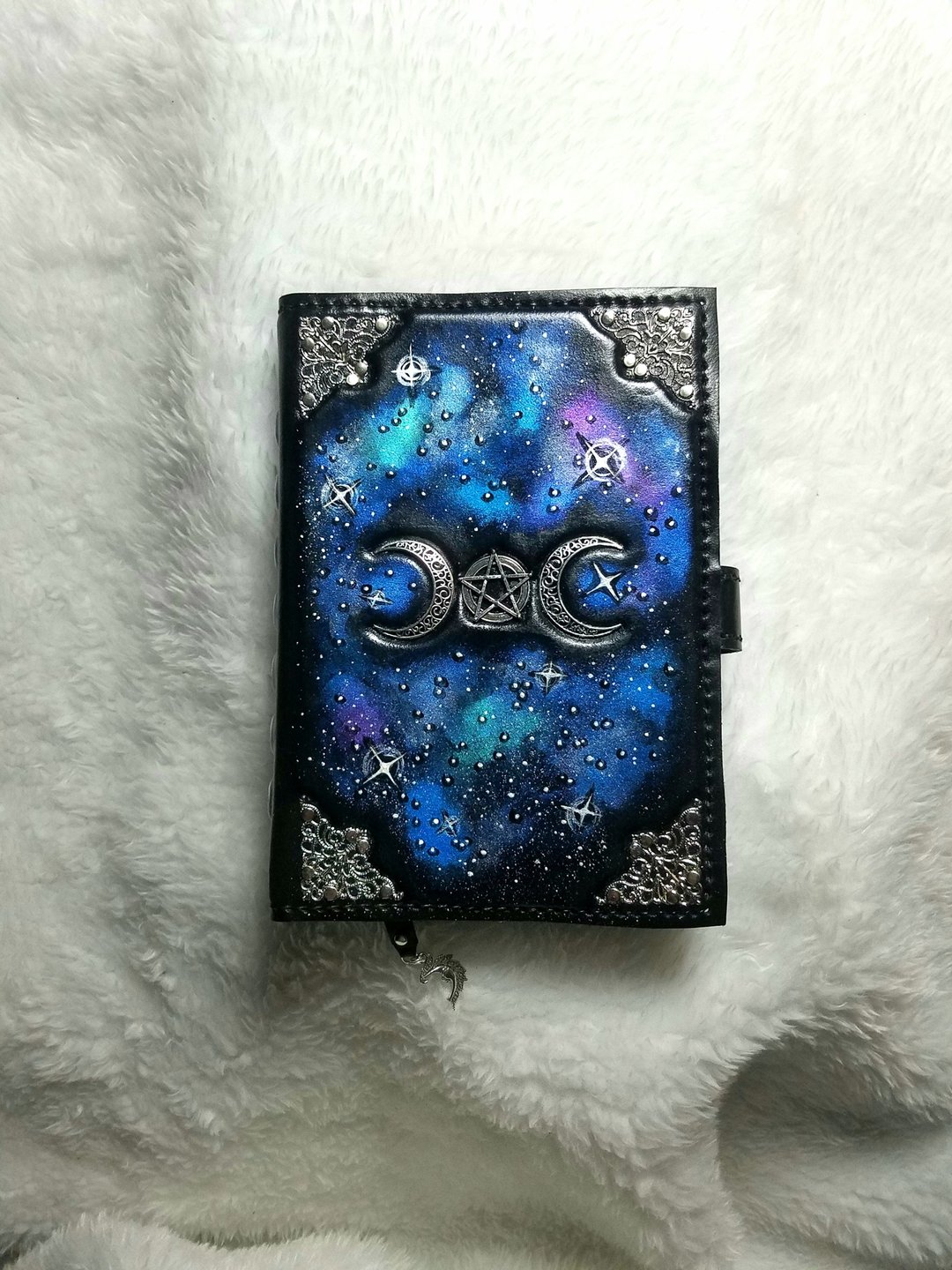 3D 皮革笔记本、魔法仪式、皮革魔法书、月亮、Cosplay、礼物、星系 - 笔记本/手帐 - 真皮 多色