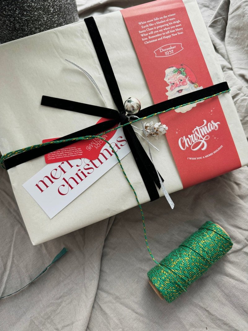 现成的圣诞生肖标志圣诞插画面包店咖啡馆袖子圣诞老人 - 其他 - 纸 红色