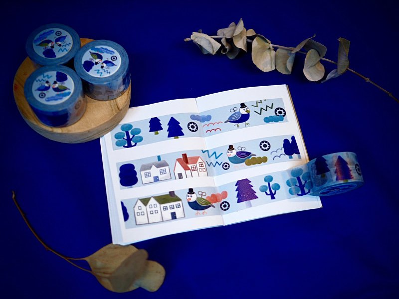 发条鸟 纸胶带 - 纸胶带 - 纸 蓝色