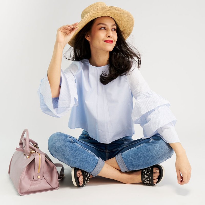 IOTA shoulder bag, genuine leather iconic bag with popular review among s blogger - 手提包/手提袋 - 真皮 粉红色