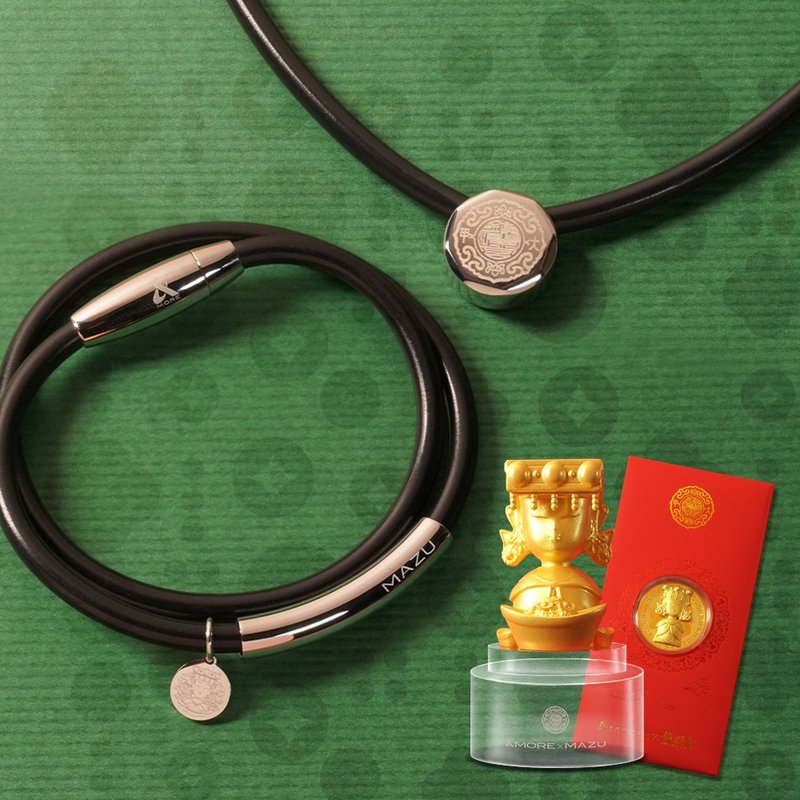 大甲妈联名 祈福招财项链手环组 - 项链 - 硅胶 多色