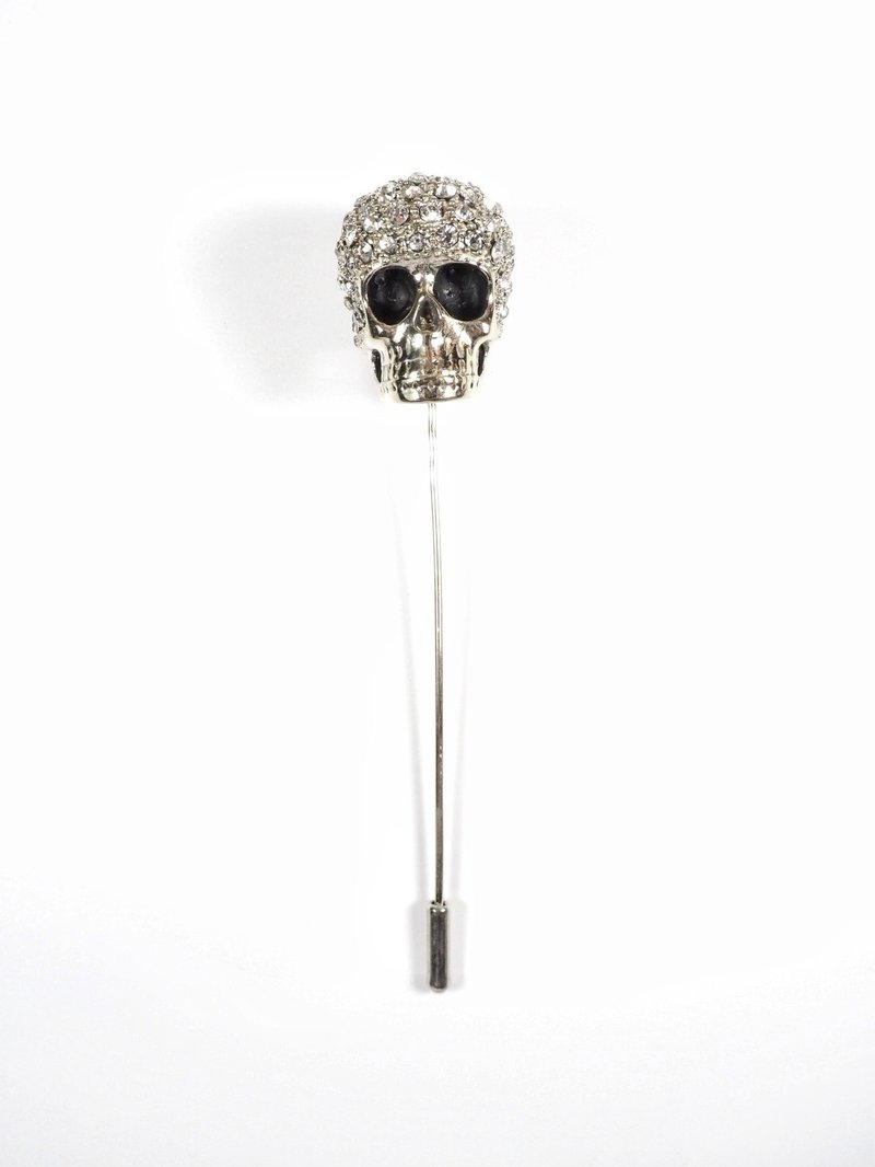 Diamond Head. Skull Lapel Pin. - 胸针 - 其他金属 