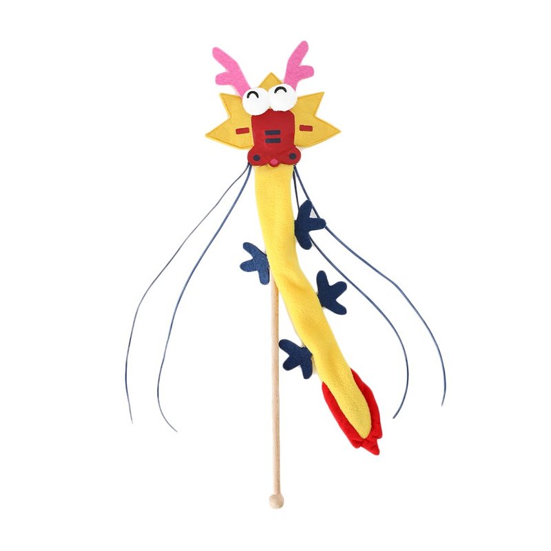 撩猫神器/可伸缩/可替换 | 手工逗猫棒-万事兴龙 Pawsholic - 玩具 - 其他材质 