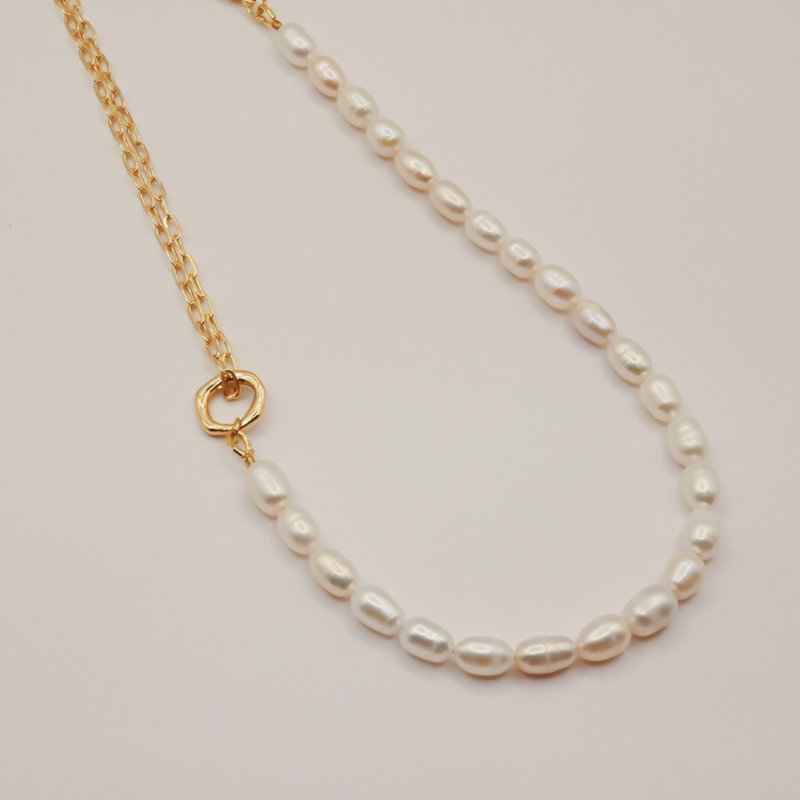 Bianco | Trenta 002 - 项链 - 珍珠 金色