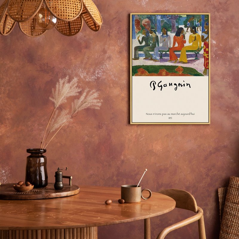 保罗・高更_我们今天不上市场 - 保罗高更系列挂画/菠萝选画所 - 海报/装饰画/版画 - 其他材质 红色