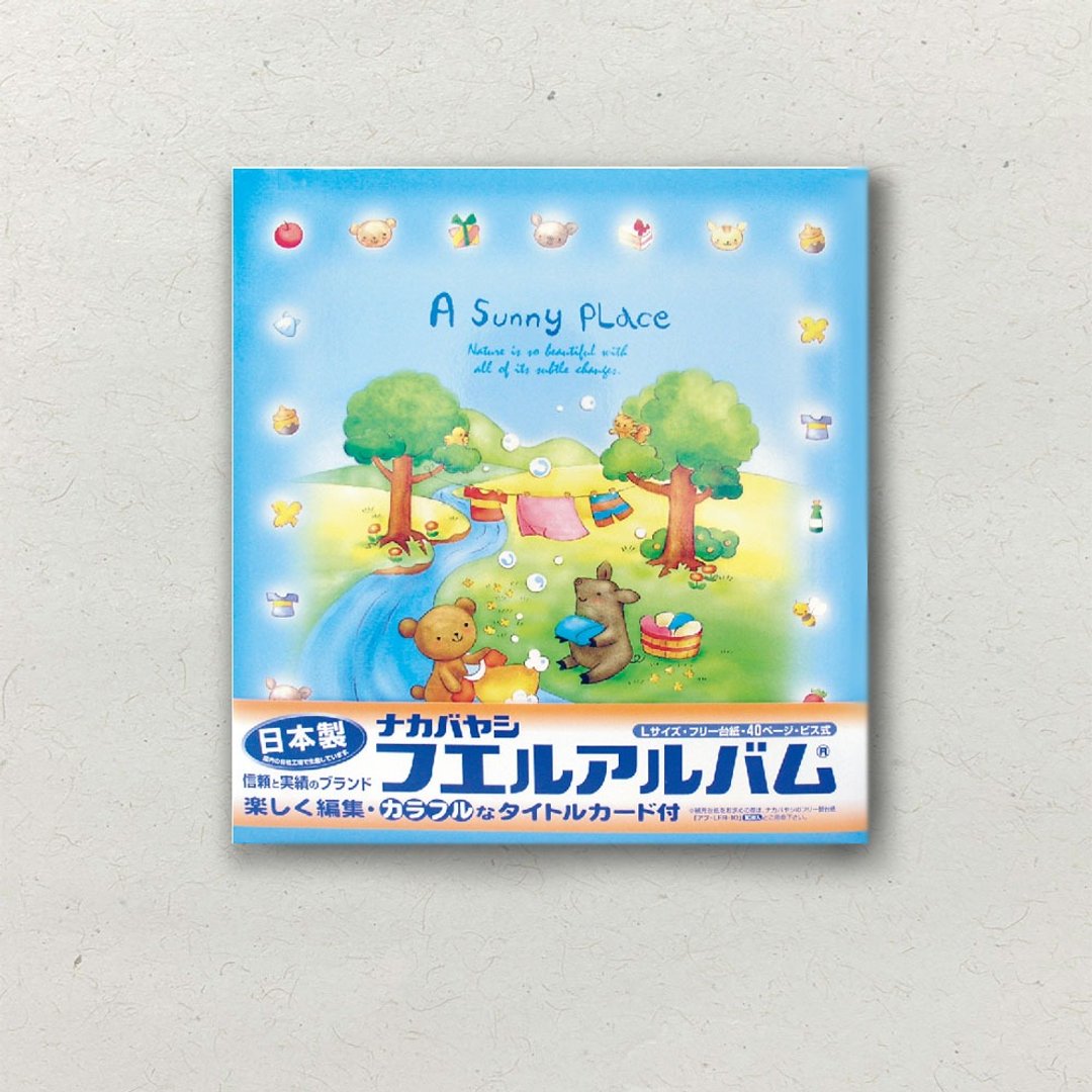 【Nakabayashi】NCL 河边戏水自黏相本 L-243E-B(原厂正货) - 相簿/相册 - 其他材质 多色