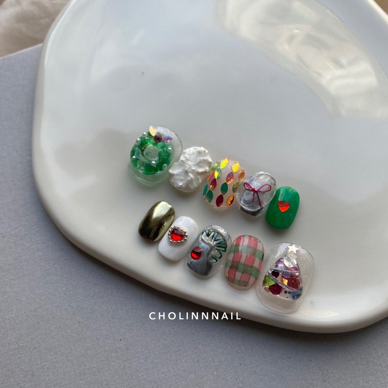 K09霓光冬季节—定制化手作穿戴式美甲片 - 其他 - 其他材质 多色