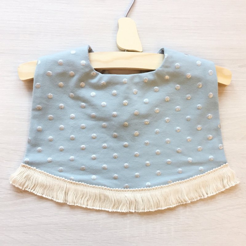 点点流苏围兜(绿) - 围嘴/口水巾 - 棉．麻 