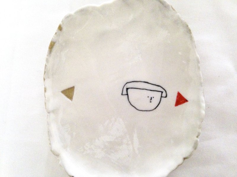 手绘浅碟--清新手感  小碟子 - 浅碟/小碟子 - 陶 白色