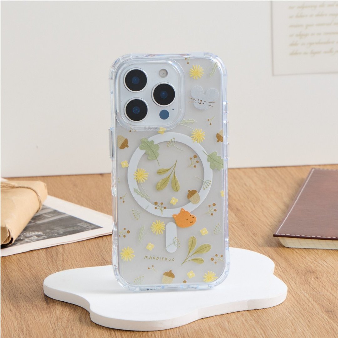 Mandie绿黄森林抗黄防摔MagSafe iPhone手机壳 - 手机壳/手机套 - 塑料 透明