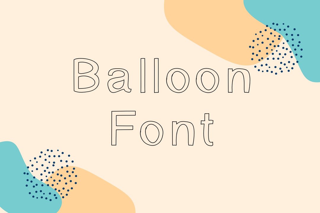 Balloon font - 字体设计 - 其他材质 