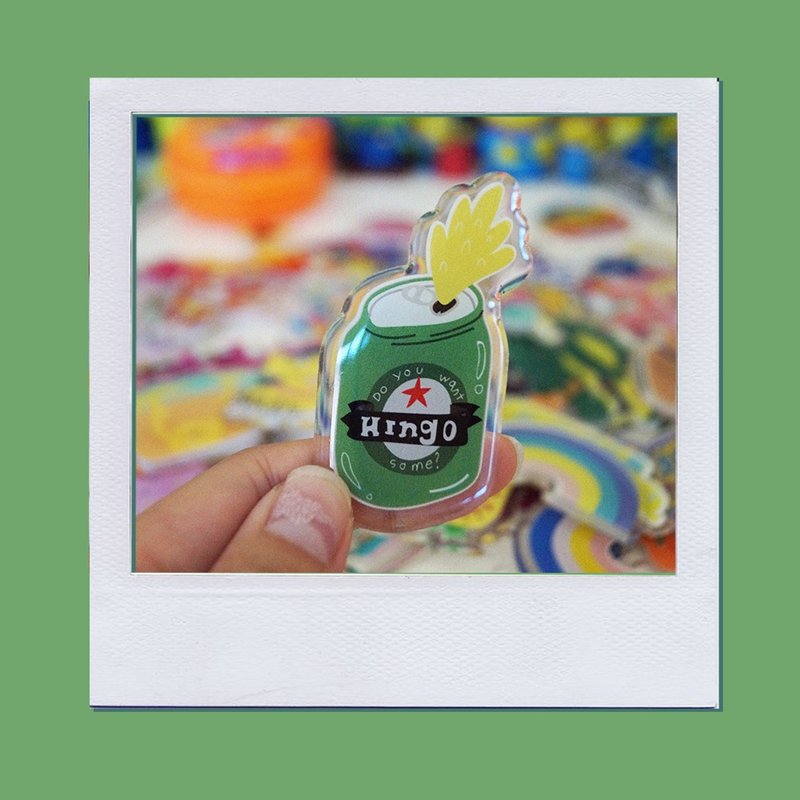 BEER BROOCH - 胸针 - 压克力 绿色