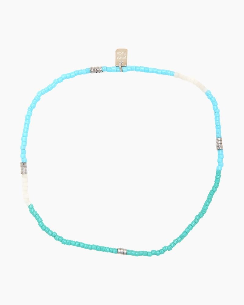 Pura Vida 美国手工  SEAFOAM DREAM 海泡沫之梦彩珠脚链 - 脚链/脚环 - 防水材质 蓝色