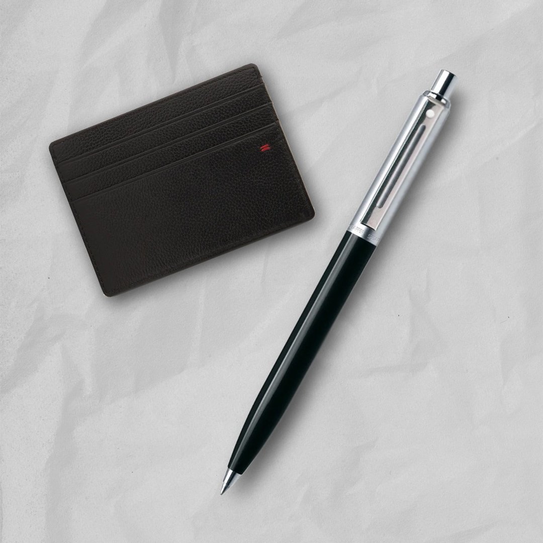 【SHEAFFER】Sentinel 系列 哨兵原子笔 黑 + 经典卡夹礼盒免费刻字 - 圆珠笔/中性笔 - 其他金属 黑色