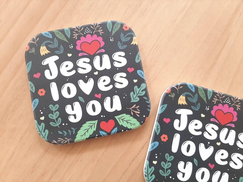 Jesus loves you陶瓷杯垫 - 其他 - 陶 多色