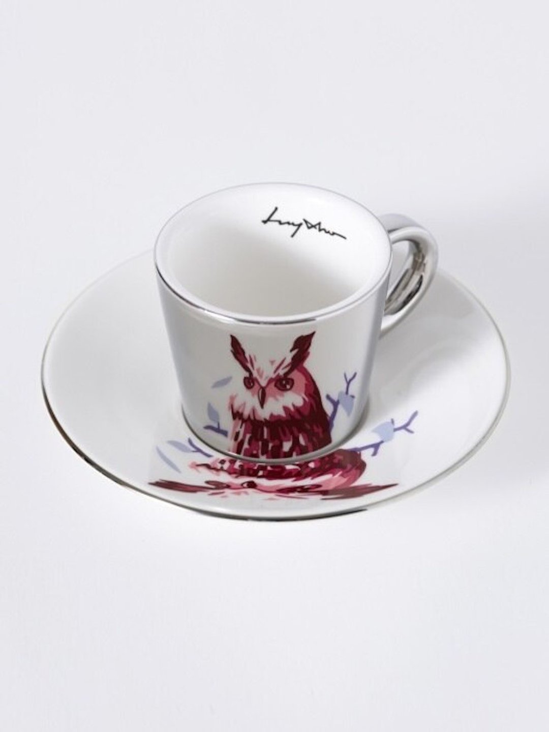 Luycho 镜面倒影杯组 浓缩咖啡杯 _ 猫头鹰 - 花瓶/陶器 - 陶 银色