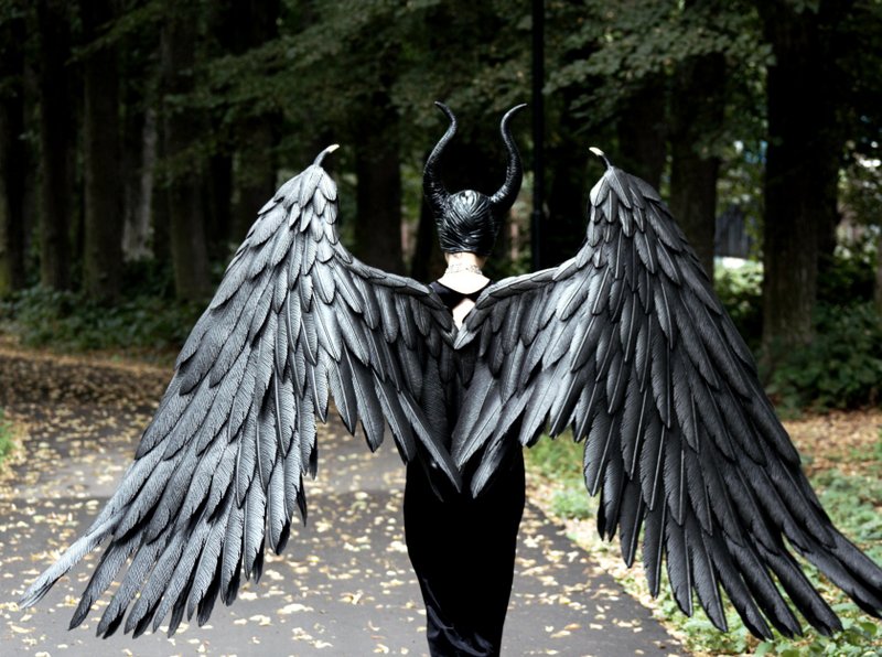 Large waving Maleficent Black wings Cosplay/Halloween outfit Costume/photo props - 其他 - 其他人造纤维 黑色