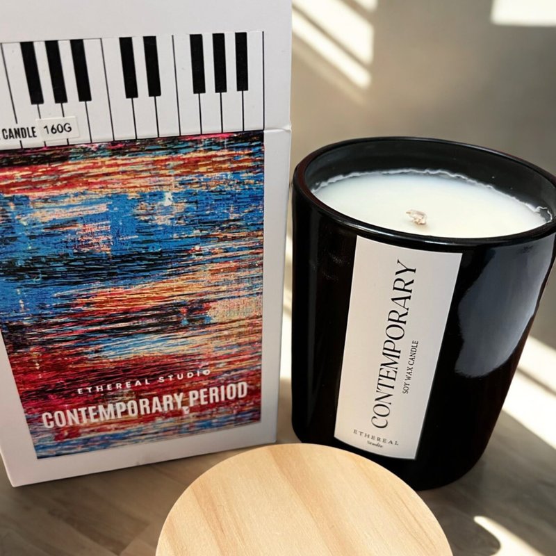 CONTEMPORARY - Soy Wax Candle 160g - 蜡烛/烛台 - 蜡 黑色